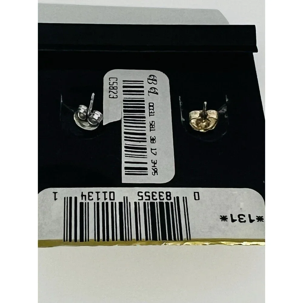 Napier Gold Tone Stud Earrings Surgical Steel Post Butterfly Back Signed